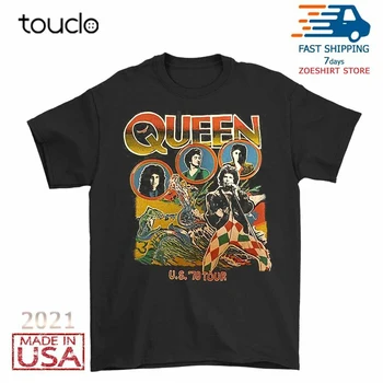 Vintage Zriedkavé Kráľovná 1978 Turné Kapely pánske T-Shirt Čierna Veľkosť S-3XL