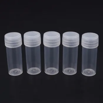 10/20Pcs 5ml Plastová Fľaša na Vzorky Malé Fľaše Skúmavky Mini Fľaše Skladovacích Kontajnerov Biela Naplniteľné Fľaše tvoria Jar