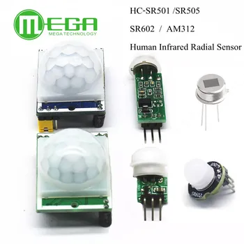 HC-SR501 SR505 SR602 Nastavenie IR Pyroelectric Infračervené PIR Snímač Pohybu Detektor Modul