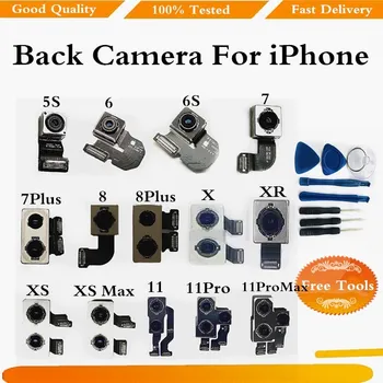 Zadná Kamera Pre iPhone 5S 6 6 7 8 Plus X XR XS XS Max Zadný kryt Flex kábel Výmena Za iPhone 6 11 PRO Big Zadná Kamera