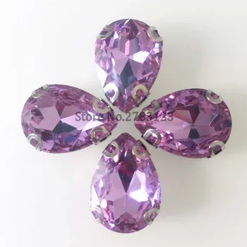 D pazúr Slza tvar spodkom Crystal violet Super flash Sklo Krištáľ šiť na kamienkami pre Odevné doplnky SWDS019