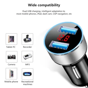 USB Nabíjačka do Auta Rýchle Nabíjanie Dual USB Adaptér 3.1 zapaĺovač pre Iphone Mobilné Telefóny Samsung Auto Príslušenstvo