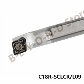 ZA 18 mm C18R-SCLCR09 C18R-SCLCL09 SCLCR SCLCL Sústruh Držiaka Nástroja Volfrámové ocele Aseismic Ramienka použiť CCMT09 Karbidu Vložky