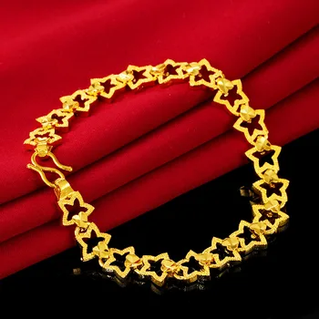 Hot Predaj Vietnam Nivy, Zlaté Náramky Ženy Šperky Č Fade Star Srdce Reťazca Náramky Dizajn