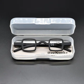 ReeXunky Focus Magnifier Námestie Najlepšie Okuliare na Čítanie Pre Malé Tváre So Plastové Okno TR90 Rám Okuliarov na Predpis Okuliarov