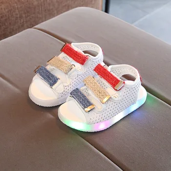 Deti LED Svietiace Sandále svetelný Deti Obuv Detská Móda sa rozsvieti Športová obuv Bežné Mäkké Dno Non-Slip Detské Sandále