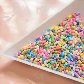 50g 2-6 mm Falošné Postrekovačov Faux Čokoládová Poleva Candy Vločky Ílu Polyméru