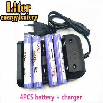Liter energie batérie 14650 3,7 V 1500mAh Nabíjateľná Li-ion batéria + Cestovné Nabíjačky Môžu byť použité na LED Baterka