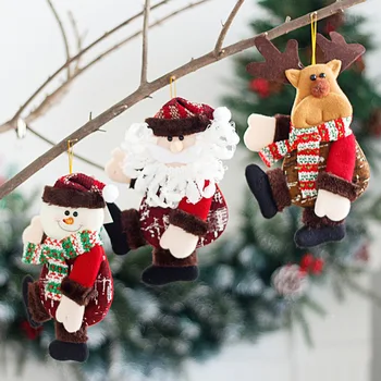 2022 Šťastný Nový Rok Vianočné Ozdoby DIY Vianočné Darčeky Santa Claus Snehuliak Strom Prívesok Bábika Zavesiť Dekorácie pre Domov Noel Natal