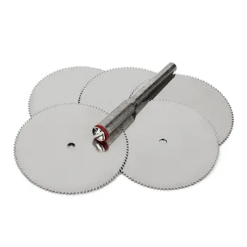 6Pcs 32 mm z Nehrdzavejúcej Ocele Rez Rezanie Kovov Disk s 1 Tŕň pre Dremel Rotačné Nástroje