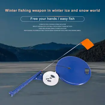 Kvalitný Všestranný Ice Rybárske Vlajka Pevné za Studena-Odolné Modrá Vonkajšie Zimné Splavovanie riek Rybársky Prút Príznak pre Rybárčenie