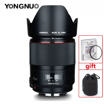 YONGNUO YN35MM 35MM F1.4 širokouhlý Objektív pre Canon 600D 60D 5DII 5D 400D 500D pre Canon Svetlé Clona Prime DSLR Fotoaparát, Objektívy