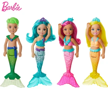Barbie Dreamtopia Chelsea Morská víla Bábiku Baby Hračky pre Dievčatá Málo Spoločného Rainbow Bábiky Juguetes Deti Hračka Darček Princezná Brinquedos