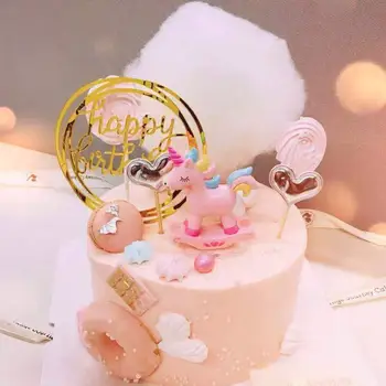 10Pcs/Pack Happy Birthday Cake Vňaťou Akryl Tortu Ovocia Vyberá Dekorácie Na Narodeninovej Party Svadobné Dodávky