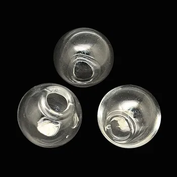 100ks 12-25 mm Jednej Jamky Svete sklenenú Guľu Duté Bublina okolo Lopta Sklo Svete Orbs pre Šperky, Takže Prívesok Šperky Zistenia