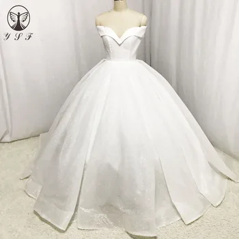 Vintage Oblečenie De Mariee Ramena Milú, plesové Šaty Princezná Bling Bling Svadobné Šaty 2018