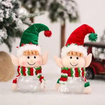 Christmas Elf Darčekové Tašky Candy Dragee Jar Skladovanie Fľaše, Balenie Sladké Vianoce Candy Bag Boxy Dieťa Deti Darčeky Na Nový Rok 2022