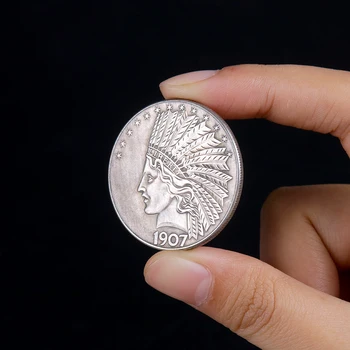 Remeslá 1907 Indickej Silver Dollar Silver Dollar Pamätné Mince Domáce Dekorácie Zberateľskú Dary