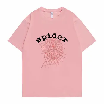 Spider Mladý Kriminálnik Kráľ Tričko Sp5der 555555 Anjel Číslo Série T-shirt Muži Ženy 1:1High Kvality pavučina Vzor Tlače Tees