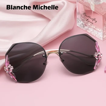 Nové Módne slnečné Okuliare Ženy Kamienkami UV400 Gradient Diamond Slnečné Okuliare Luxusné Dizajnér Slnečné okuliare, Vintage Oculos S Box