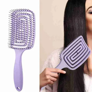 1pcs Hairbrush Ženy Ženské Vlasy, vlasovú Pokožku, Masážny Hrebeň S&nylon Hairbrush Mokré Kučeravé Detangle Kefa Na Vlasy Salon