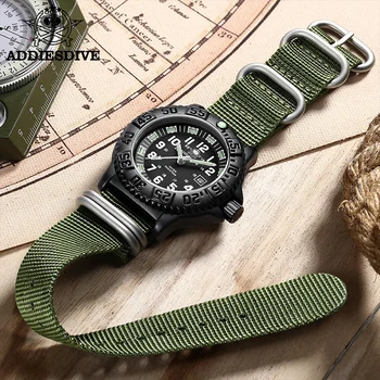 ADDIES Módne NATO Nylon Popruh Quartz Mužov Športové Hodinky Vojenské Nepremokavé Svetelný Dátum Muž náramkové hodinky Relogio Masculino