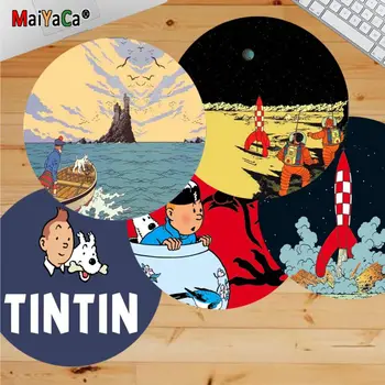The Adventures of Tintin Krásne Anime kolo Mouse Mat počítač, písací stôl mat pre hranie hier