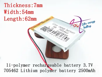 3,7 V 2500mAH polymérová batéria 705462 navigáciu záznamník lítiové batérie, ochranné dosky Li-ion Bunky