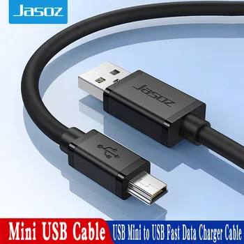 Jasoz Mini USB Kábel Mini USB na USB Rýchle Dáta Nabíjačku Cabl pre MP3, MP4 Prehrávač Car DVR GPS Digitálny Fotoaparát HDD S magnetickým krúžok