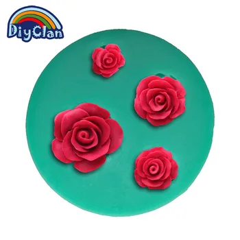 HOT predaj Čokoládová torta Formy ruže kvet fondant živice formy DIY cake zdobenie nástroj kuchyňa piecť tortu nástroje F0066HM30