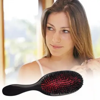Oválne Kanec Štetina Nylon Vlasy Hrebeňom Mini Anti-statické Vlasy, vlasovú Pokožku, Masážny Hrebeň Hairbrush Salon Hair Brush Styling Nástroj