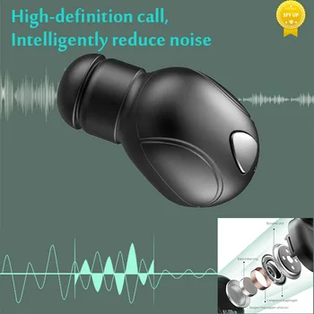 Fone De Ouvido Bluetooth 5.0 Slúchadlá Športové Monofónny Slúchadlá Mini Bezdrôtové Slúchadlá s Mikrofónom 9D Basy Zvuk Nepremokavé Stereo