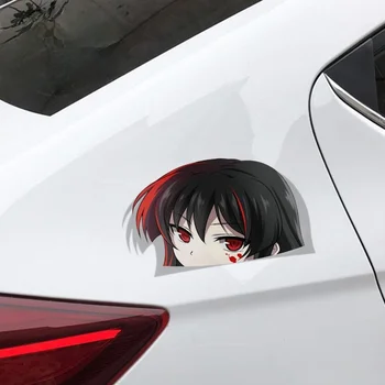 Auto Nálepky pre Akame Ga Zabiť Peeker Nahliadnuť Anime Vinyl JDM Auto Styling Okien batožinového priestoru Notebooku 3D Odtlačkový 13 cm