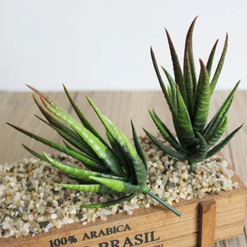 Rôzne Realistické Zelená Faux Umelé Sukulentných Rastlín Aloe Lístie Falošné Plastové Zelená Kaktus Domov Záhradné Dekorácie Hot Predaj