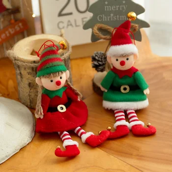 Tvorivé Vianočné Výzdoba Roztomilý Elf Bábika Drop Ozdoby Na Vianočný Stromček Prívesok Strany Domáce Dekorácie Festival Darček