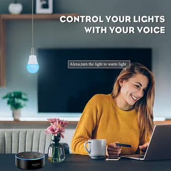 Benexmart Tuya WiFi LED Žiarovka E27 Stmievateľné Lampa Smart Pozornosti RGBCW 10W Farebné Meniace sa Dekor Domov Alexa Domovská stránka Google