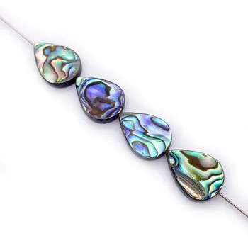 3 Ks/pack Prírodných Abalone Shell Voľné Dištančné Korálky Vertikálny Otvor Drop-tvarované DIY Kúzlo Šperky Čo Náramok Náhrdelník