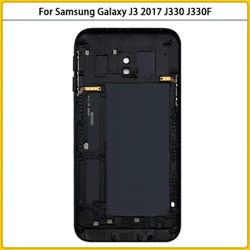 Nové J330 Plný Bývanie obal Pre Samsung Galaxy J3 2017 J330 J330F Kryt Batérie Zadné Dvere, Zadný Kryt Tlačidlo Tlačidlo Náhradné