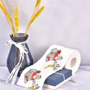 Vianočné Vzor Farba Toaletný Papier Santa Vianočný Stromček Vytlačené Tkaniva Domov Vianočné Darčeky Navidad 2020 Šťastný Nový Rok 2021