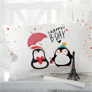 1pc Zvierat Cartoon Vankúš Vankúš Obliečky na Vankúš Pillowcovers dekoratívne 3D Tlače pre deti detský baby penguin