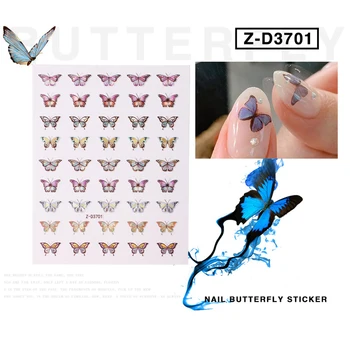 Lepidlo 3D Butterfly na Nechty, Nálepky, Nail Art, Fólie, Papier Nailart Pre Dizajn, Manikúra Nechty Rekvizity Dizajn Pre Nechty
