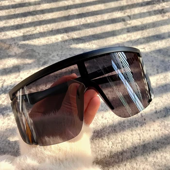 Nadrozmerné Športové Slnečné Okuliare Mužov 2021 Luxusné Značky Vetru Obdĺžnik Slnečné Okuliare Pre Ženy Jazdy Okuliare Oculos De Sol Mascul