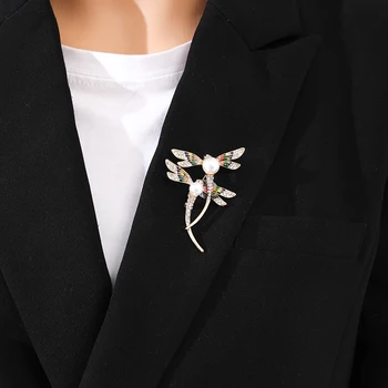 Nové dragonfly brošňa crystal retro pin módne oblečenie bunda príslušenstvo nádherné šperky