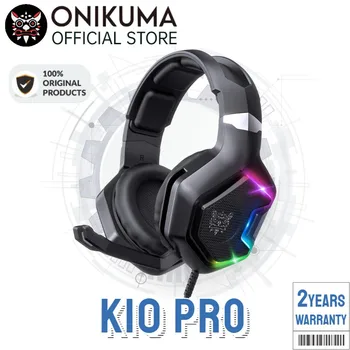Onikuma K10 Pro PS4 Herné Headset RGB LED Svetlo Nad Ear Slúchadlá S Mikrofónom