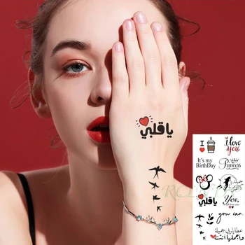 Nepremokavé Dočasné Tetovanie Nálepky Mickey Mouse Príslušenstvo Narodenia Vrana arabčina Falošné Tatto Flash Strane Ramena Art Tetovanie pre Ženy Muži