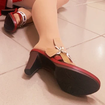 Genshin Vplyv Yae Miko Raiden Ei Raiden Shogun Kamisato Ayaka Cosplay Inovatívne Dreváky Ženy/Muži Sandále Pre Charakter Topánky