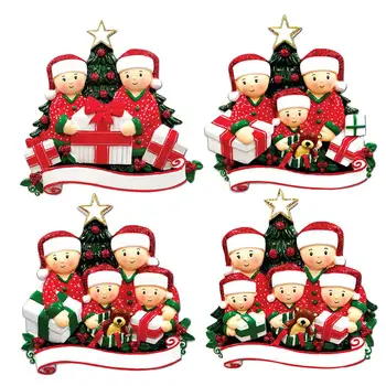 1pcs Osobné Rodiny Vianočný Strom Ornament Prispôsobiť Šťastná Rodina Bannister Nepozerať Rodina Prítomný Dar, bytové Doplnky