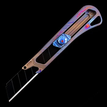 Titánové zliatiny umelé rytie teleskopická nôž vonkajšie self-defense multi-funkcia push-pull nôž výchovy k DEMOKRATICKÉMU občianstvu darček nôž