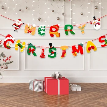 3m šťastné a Veselé Vianoce, Vlajky, Zástavy, Vianočné Dekorácie pre Domov Vianočné Ozdoby Visí Drop Gnome Santa Dekor Nový Rok 2022