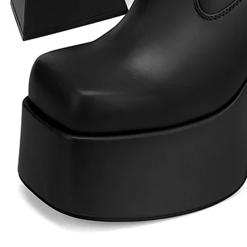 Značka topánky dizajnér mikrovlákna kožené topánky žena kolená vysoké čižmy, na jeseň zimné topánky, vysoké podpätky čerpadlá platformu členková obuv